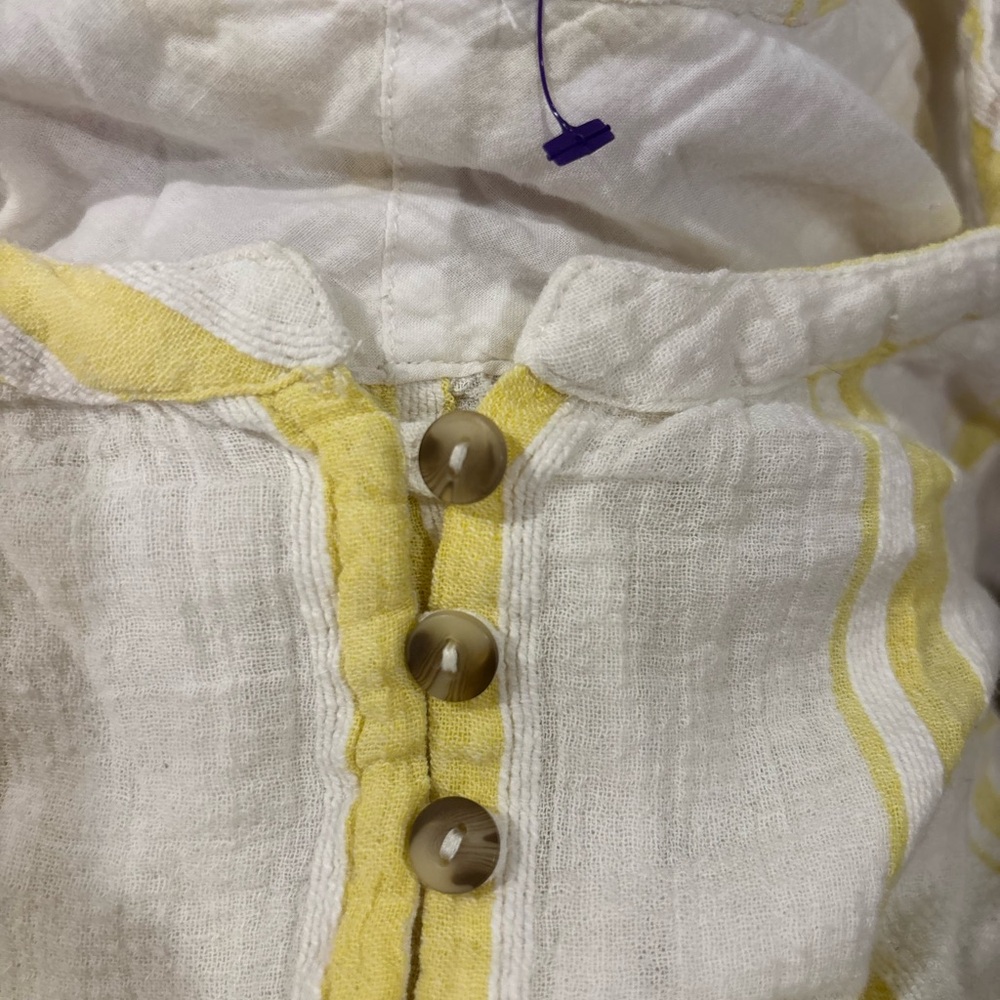 Free People Striped Yellow and White Women's Top Size Small - Picture 4 of 8